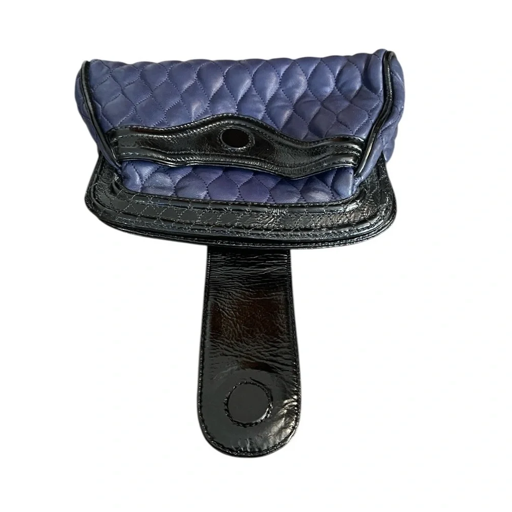 Jill Stuart Quilted Black and Purple Clutch Bag